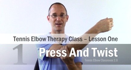 Tennis Elbow Therapy Class Lesson One: Press And Twist