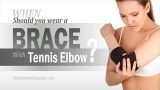 When is the right time or place to wear a support with Tennis Elbow?