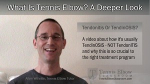 Video Poster Image: Tennis Elbow Tendonitis Or Tendinosis?