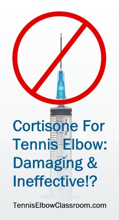 Photo of syringe: Cortisone Shots poor treatment for Tennis Elbow