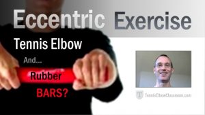 Eccentric Exercise for Tennis Elbow with a rubber bar
