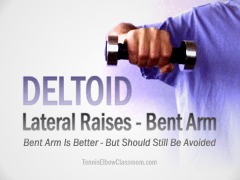 Lateral Deltoid Raise exercise with bent elbow