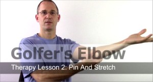 2nd therapy technique for treating Golfer's Elbow