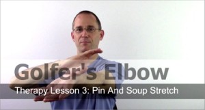 3rd therapy technique for treating Golfer's Elbow