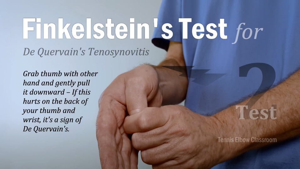Image showing how to self-perform Finkelstein's Test